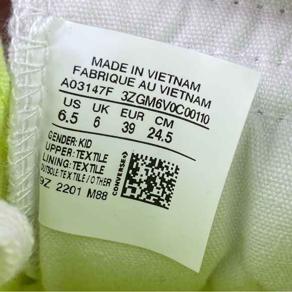 Converse UNT1TL3D Not a Chuck High Top Volt Yellow Shoes Women’s Sneaker Size 8 - Picture 12 of 12